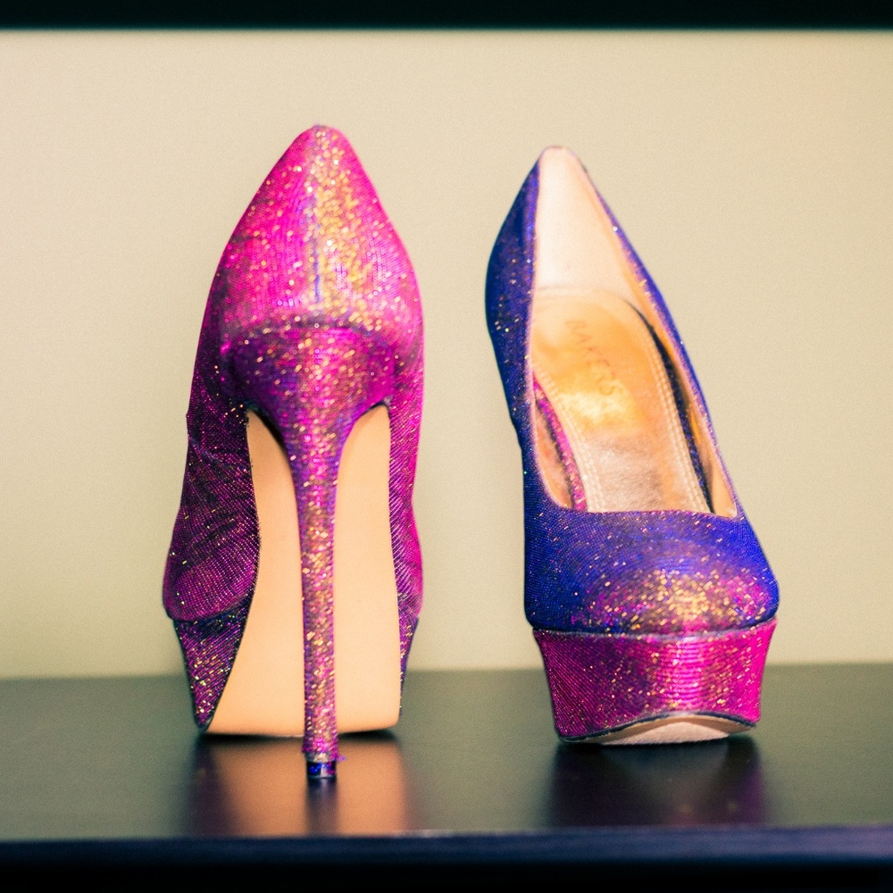 Bakers Vintage Iridescent Glitter Pumps